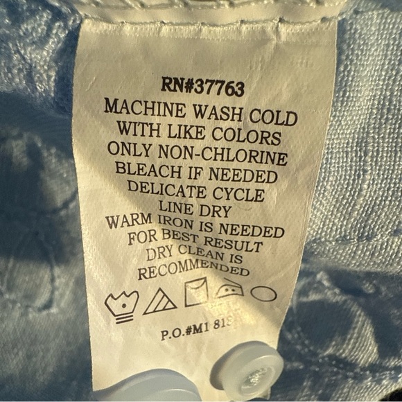 Cubavera Men’s S/S 100% Linen Light Blue Shirt W/Floral Embroidery Size XL - Picture 13 of 13